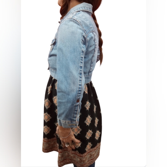 True Religion Jacket- Jimmy Crop Denim Jacket Size Large - Picture 3 of 7